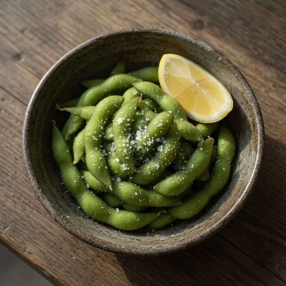Edamame Mit Meersalz Und Zitrone