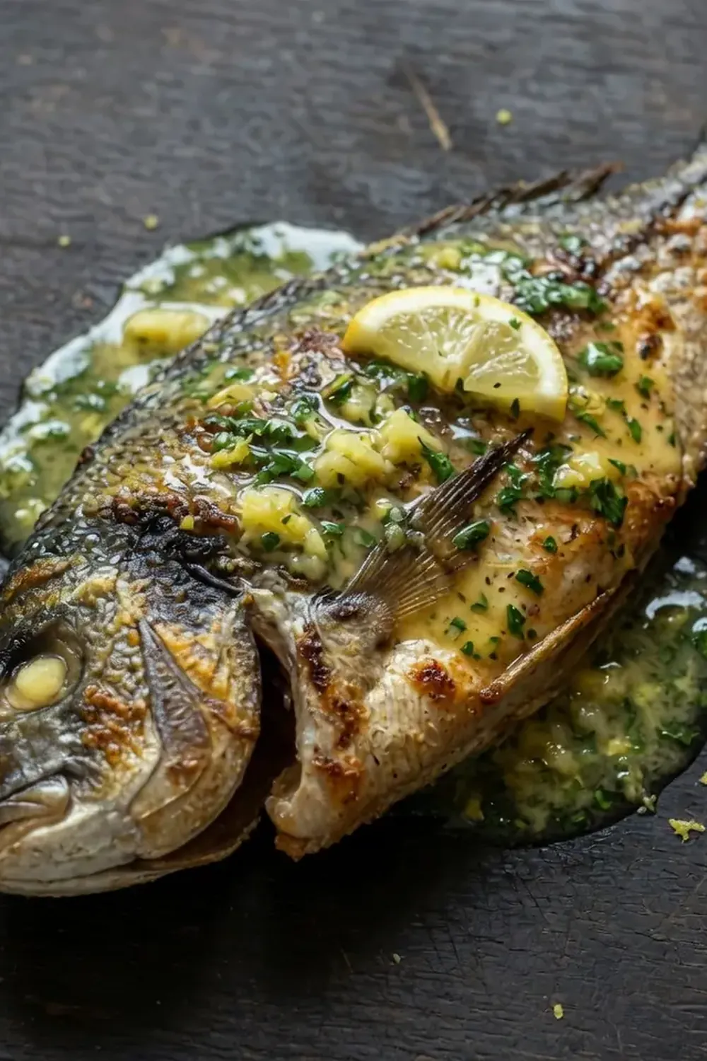 Gebratene Dorade mit Zitronen-Kräuter-Sauce