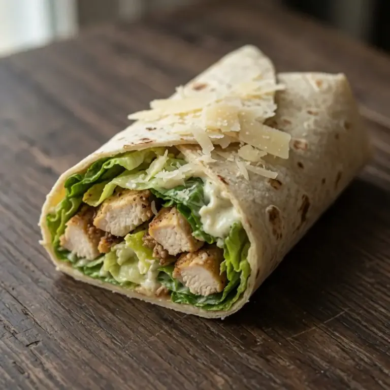 Hähnchen-Caesar-Wrap Mit Parmesan