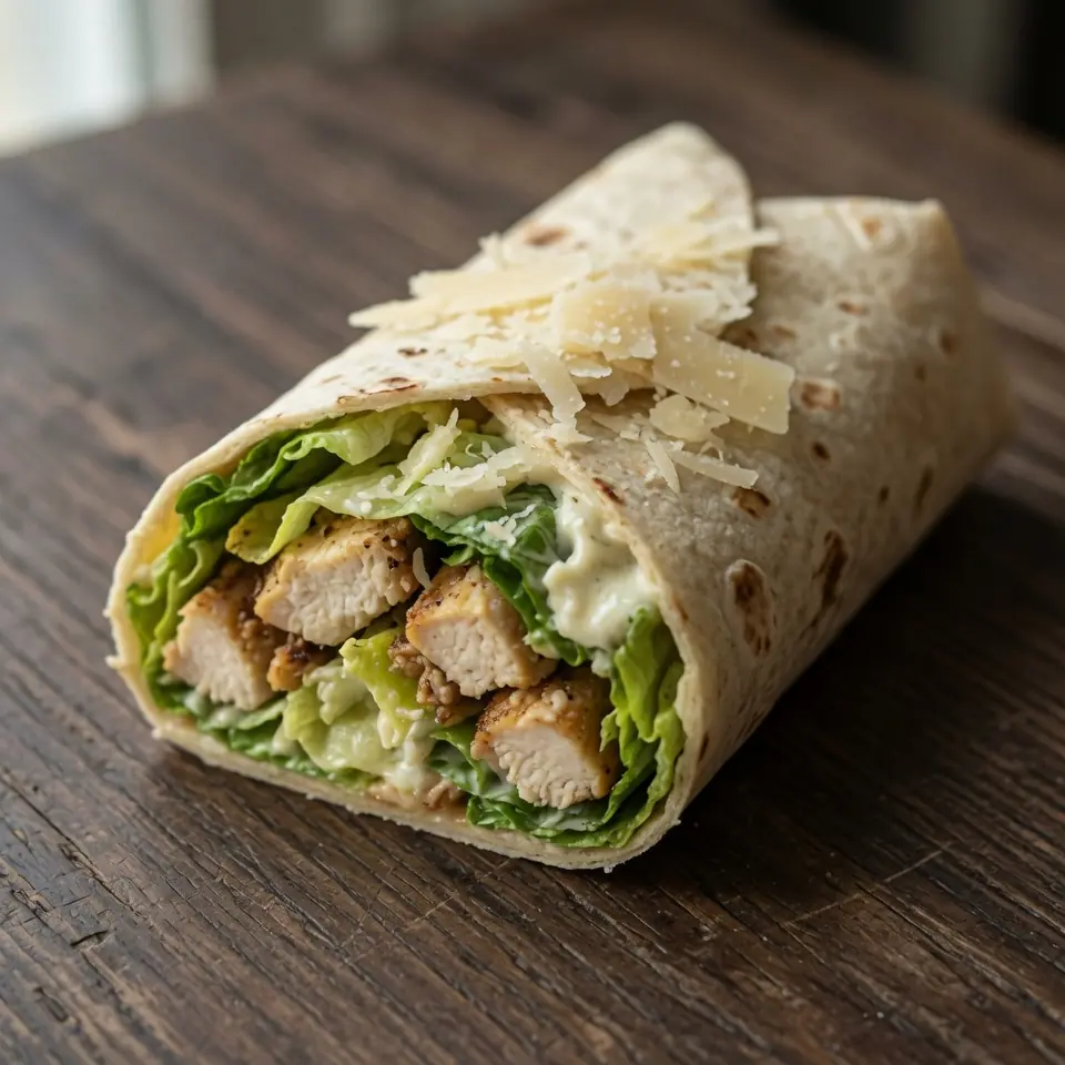 Hähnchen-Caesar-Wrap Mit Parmesan