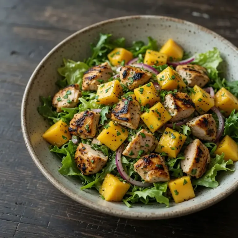 High-Protein Hähnchen-Mango-Salat