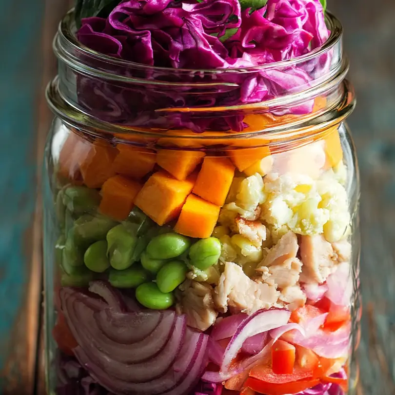 High-Protein Mason Jar Salat Meal-Prep