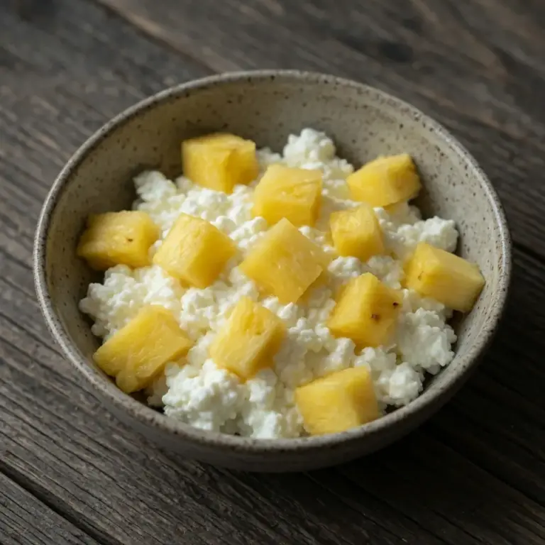 Hüttenkäse Und Ananas-Schüssel