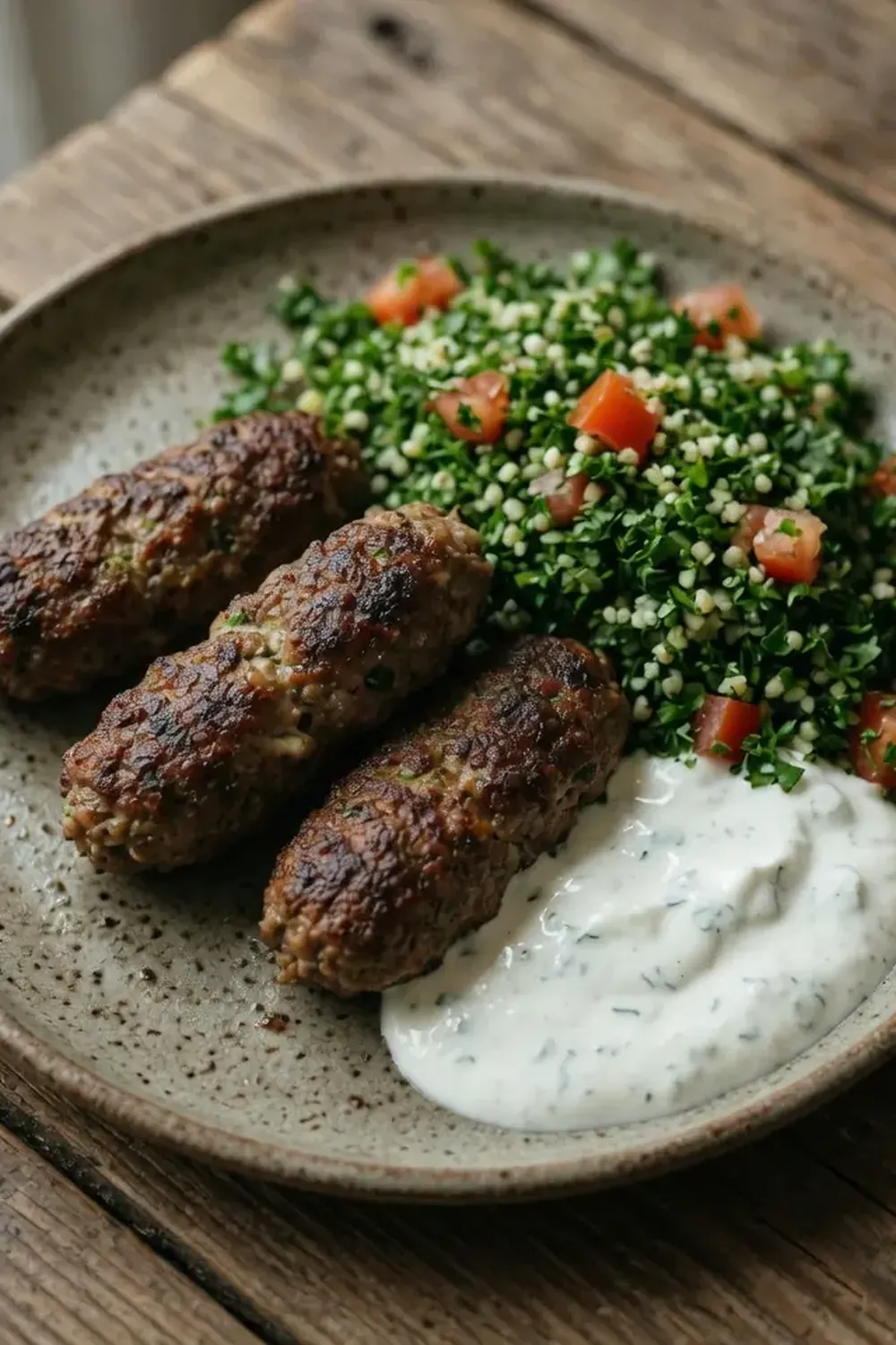 Lammkofta mit Tabouleh und Joghurtsauce