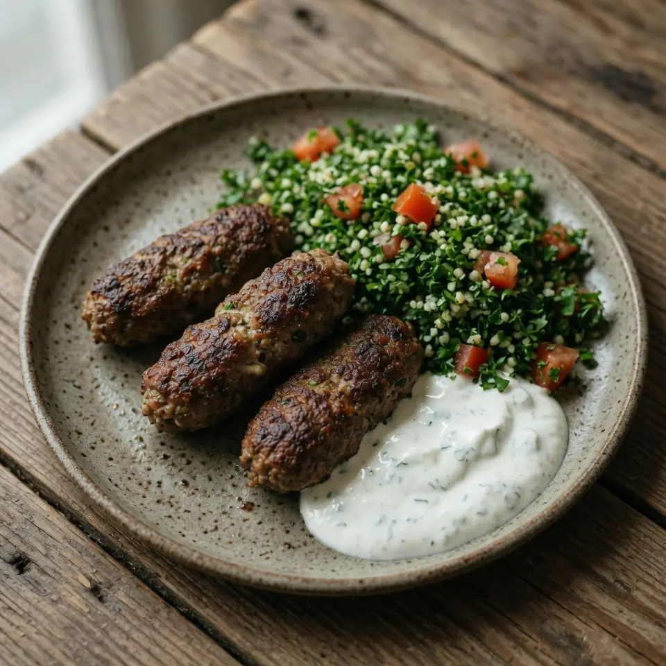 Lammkofta Mit Tabouleh Und Joghurtsauce