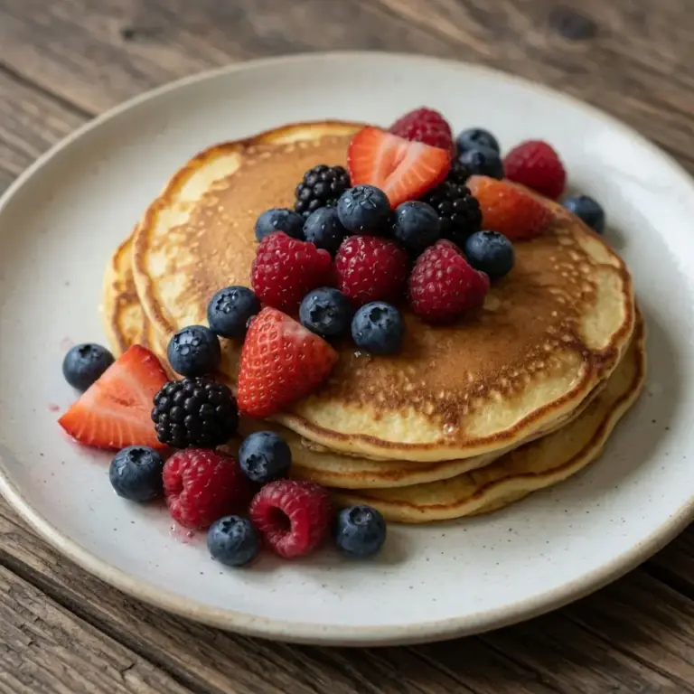 Quark-Pfannkuchen Mit Frischen Beeren