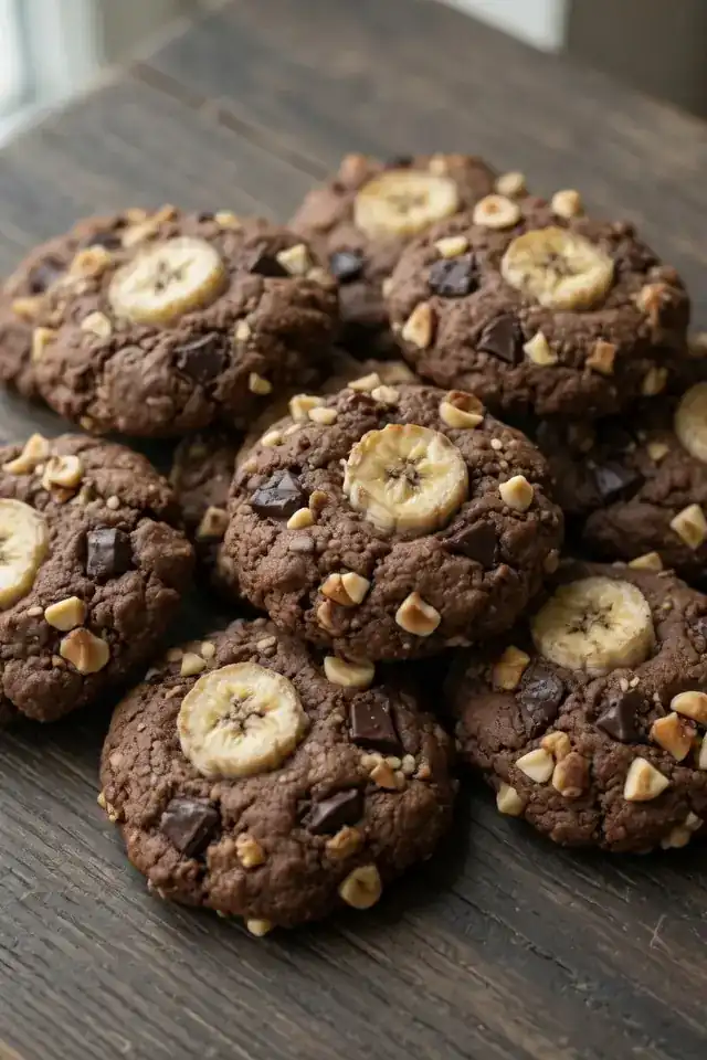 Schoko-Nuss-Bananen-Plätzchen