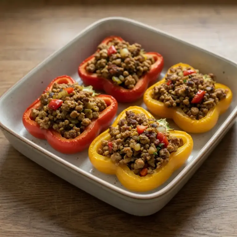 Truthahn-Gefüllte Paprika Meal-Prep